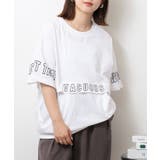 WHITE | ポケット付きオーバーサイズシルエットロゴプリントTシャツ レディース | JungleJalopy