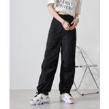 BLACK | 合繊ツイールタックジョガーパンツ ボトムス ズボン | JungleJalopy