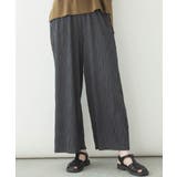 C-GRAY | レディース リップルストライプ ワイドパンツ | JungleJalopy