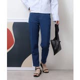 BLUE | 接触冷感ロング丈ストレッチパンツ レディース | JungleJalopy