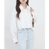 ショート丈 フロントシャーリング シャツ レディース | JungleJalopy | 詳細画像6 