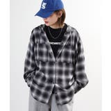 フードビッグチェックシャツ トップス チェック | JungleJalopy | 詳細画像2 
