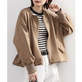 スエードポンチ裾バルーンリブブルゾン レディース | JungleJalopy | 詳細画像4 