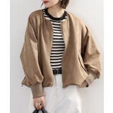 スエードポンチ裾バルーンリブブルゾン レディース | JungleJalopy | 詳細画像7 