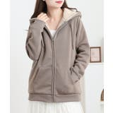 MOCHA | 裏ボア ジップアップ パーカー | JungleJalopy