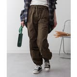 KHAKI | リラックスワイド パラシュートパンツ レディース 大きいサイズ | JungleJalopy
