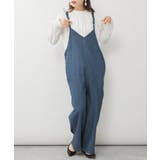 BLUE | ゆったりワイドキャミオールインワンデニム レディース ボトムス | JungleJalopy