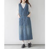 BLUE | カシュクールデニムジャンスカ レディース ボトムス | JungleJalopy