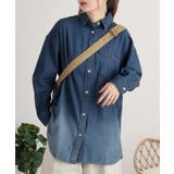 NAVY | オーバーサイズロングスリーブデニムシャツ 冬 レディース | JungleJalopy