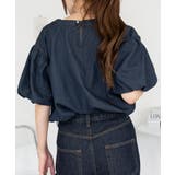 エアリーデニム 袖パフスリーブシャツ レディース 大きいサイズ | JungleJalopy | 詳細画像12