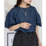 エアリーデニム 袖パフスリーブシャツ レディース 大きいサイズ | JungleJalopy | 詳細画像3