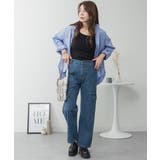 大きいサイズ レディース デニムカーゴパンツ | JungleJalopy | 詳細画像13 