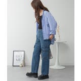 大きいサイズ レディース デニムカーゴパンツ | JungleJalopy | 詳細画像14 