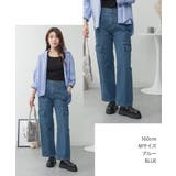 大きいサイズ レディース デニムカーゴパンツ | JungleJalopy | 詳細画像2 