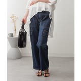 大きいサイズ レディース デニムカーゴパンツ | JungleJalopy | 詳細画像30 