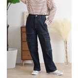 大きいサイズ レディース デニムカーゴパンツ | JungleJalopy | 詳細画像64 