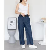 エアリーデニム ウエストゴムパンツ レディース 大きいサイズ | JungleJalopy | 詳細画像14 