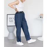 エアリーデニム ウエストゴムパンツ レディース 大きいサイズ | JungleJalopy | 詳細画像15 