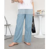 エアリーデニム ウエストゴムパンツ レディース 大きいサイズ | JungleJalopy | 詳細画像2 