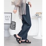 エアリーデニム ウエストゴムパンツ レディース 大きいサイズ | JungleJalopy | 詳細画像20 