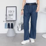 エアリーデニム ウエストゴムパンツ レディース 大きいサイズ | JungleJalopy | 詳細画像32 