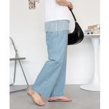 エアリーデニム ウエストゴムパンツ レディース 大きいサイズ | JungleJalopy | 詳細画像4 