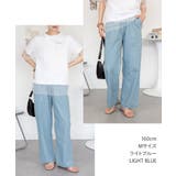 エアリーデニム ウエストゴムパンツ レディース 大きいサイズ | JungleJalopy | 詳細画像9 