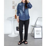 ノーカラーウエスタンデニムシャツ レディース 大きいサイズ レビュー特典あり | JungleJalopy | 詳細画像13