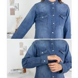 ノーカラーウエスタンデニムシャツ レディース 大きいサイズ レビュー特典あり | JungleJalopy | 詳細画像28