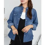 ノーカラーウエスタンデニムシャツ レディース 大きいサイズ レビュー特典あり | JungleJalopy | 詳細画像3