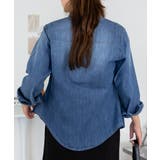 ノーカラーウエスタンデニムシャツ レディース 大きいサイズ レビュー特典あり | JungleJalopy | 詳細画像5