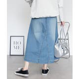 【S-M・L-LL・3L・4L】ウエストリブ デニムロングスカート | JungleJalopy | 詳細画像14 