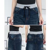 【S-M・L-LL・3L・4L】ウエストリブ デニムロングスカート | JungleJalopy | 詳細画像19 