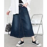 【S-M・L-LL・3L・4L】ウエストリブ デニムロングスカート | JungleJalopy | 詳細画像3 