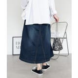 【S-M・L-LL・3L・4L】ウエストリブ デニムロングスカート | JungleJalopy | 詳細画像6 