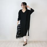 BLACK | コクーンシルエット長袖ワンピース レディース 大きいサイズ | JungleJalopy