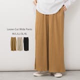 紐付きゆったりカットワイドパンツ 大きいサイズ レディース | JungleJalopy | 詳細画像1