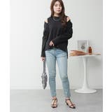 BLACK | オープンショルダーロングスリーブTシャツ レディース 大きいサイズ | JungleJalopy