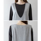 ミニ裏毛Vネックロングスウェットベスト 大きいサイズ レディース | JungleJalopy | 詳細画像17 