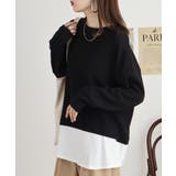 ワッフル裾切り替え長袖Tシャツ 冬 レディース | JungleJalopy | 詳細画像7 