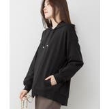 BLACK | ミニ裏毛脇スリットプルオーバーパーカー | JungleJalopy