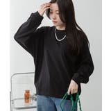 BLACK | ゆったりロングスリーブカットソー レディース 大きいサイズ | JungleJalopy