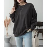 C-GRAY | ゆったりロングスリーブカットソー レディース 大きいサイズ | JungleJalopy