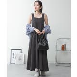 C-GRAY | ブラ紐隠しワンピース 大きいサイズ ロング丈 | JungleJalopy