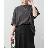 C-GRAY | オーバーサイズコットンパネルTシャツ レディース 大きいサイズ | JungleJalopy