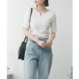 キーネックコットン5分袖トップ レディース 大きいサイズ | JungleJalopy | 詳細画像15