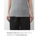 キーネックコットン5分袖トップ レディース 大きいサイズ | JungleJalopy | 詳細画像3