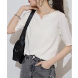 キーネックコットン5分袖トップ レディース 大きいサイズ | JungleJalopy | 詳細画像31