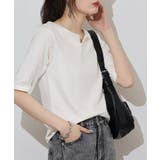 キーネックコットン5分袖トップ レディース 大きいサイズ | JungleJalopy | 詳細画像33