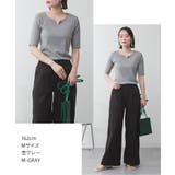 キーネックコットン5分袖トップ レディース 大きいサイズ | JungleJalopy | 詳細画像35